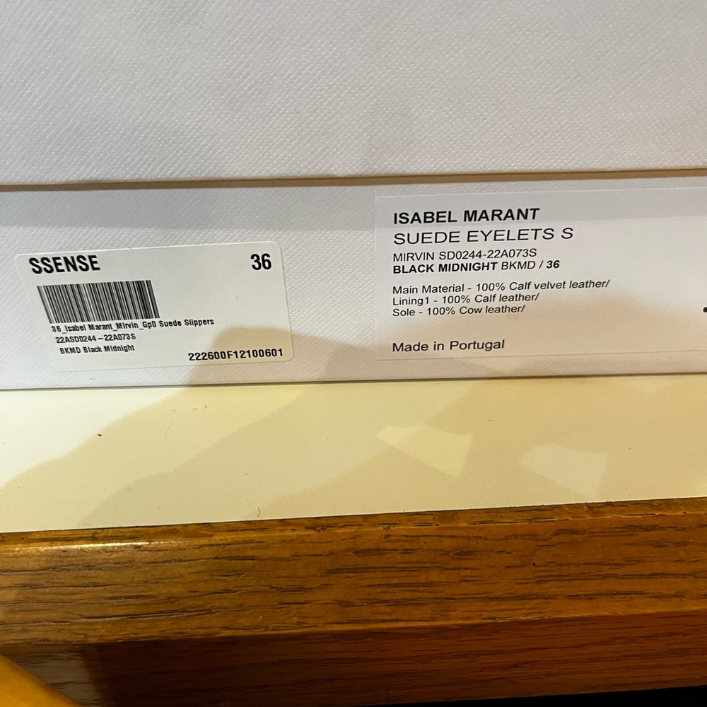 NWB Isabel Marant Mirvin Mule Slide Midnight Black Size 36 Retail $775 - Picture 10 of 10